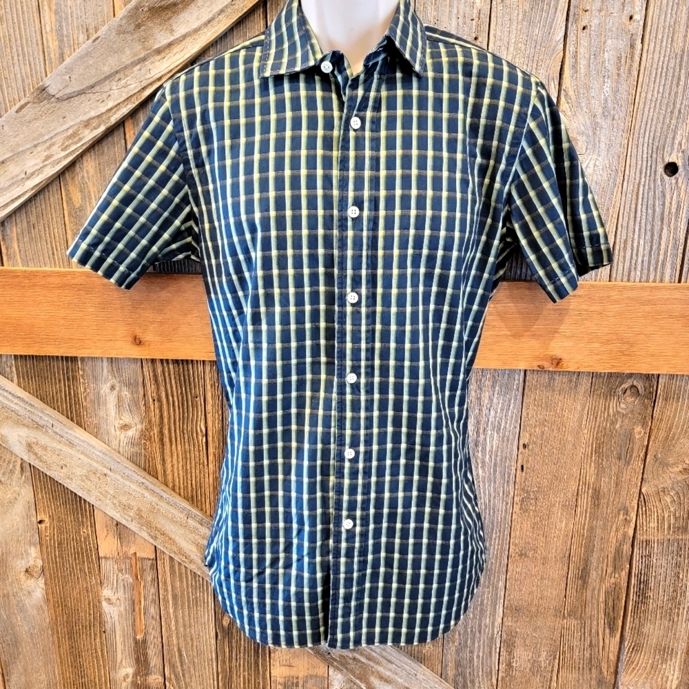 Mel Gambert Checkered Button Down Shirt Small